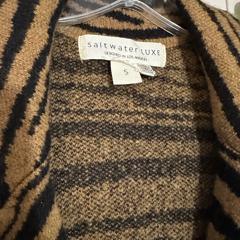 Saltwater LUXE Tan and Black Patterned Coat - Picture 3 of 4